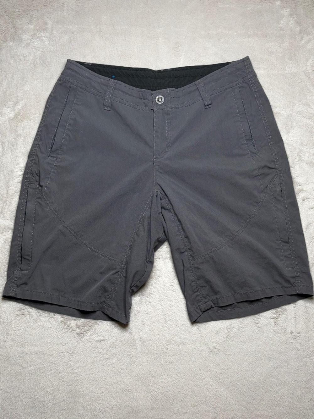 Kuhl Spire Hiking Utility Shorts Womens 8 Gray Outdoor Performance Cargo